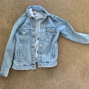 Jean jacket with rips